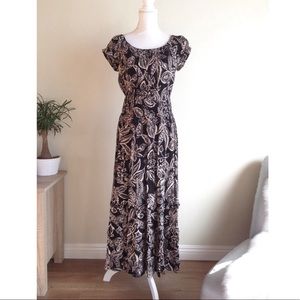 Tropical Floral Print Maxi dress